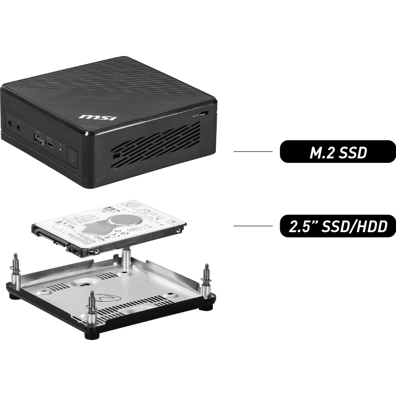 Adaptador hdd para mini ordenador msi cubi n 8gl ms - b17111 negro