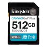 Tarjeta memoria sdxc 512gb kingston canvas go! plus uhs - i clase 10