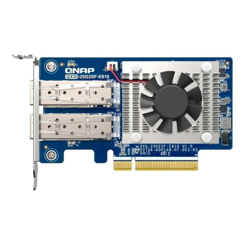 Tarjeta de red qnap qxg - 25g2sf - e810 2x sfp pci express 4.0