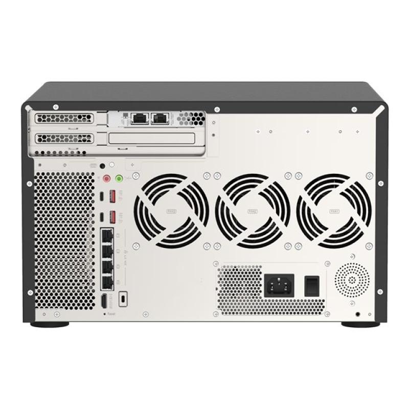 Servidor nas qnap tvs - h1288x - w1250 - 16g 12 bahias 16gb gigabit ethernet