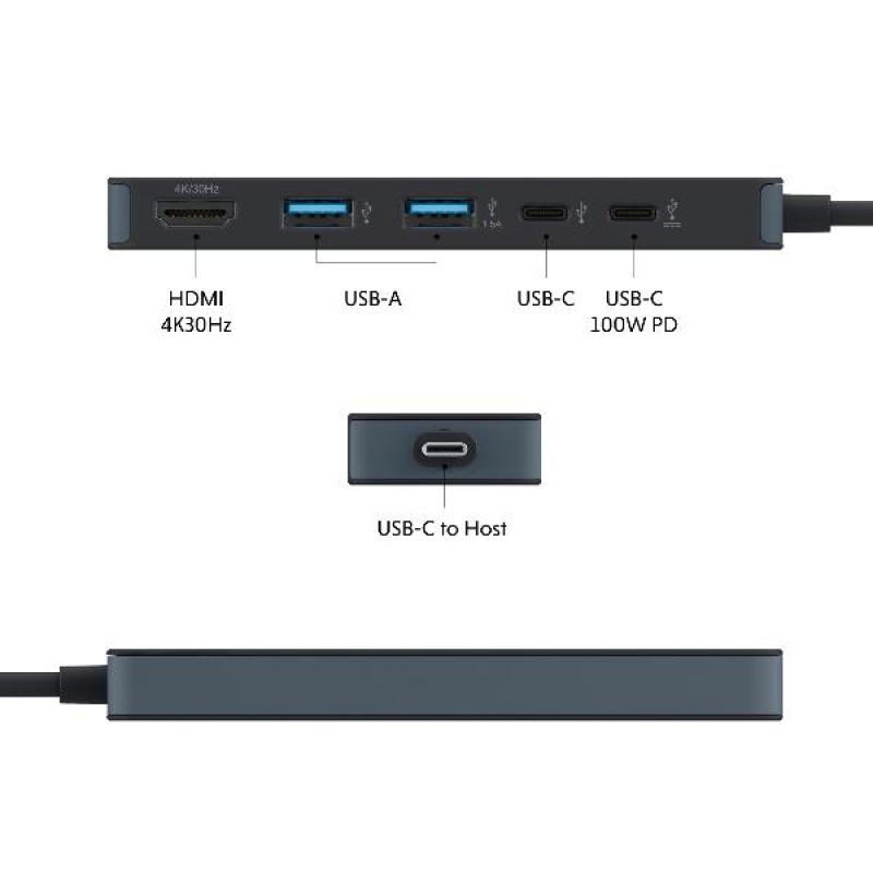 Hub targus usb tipo c 5 en 1