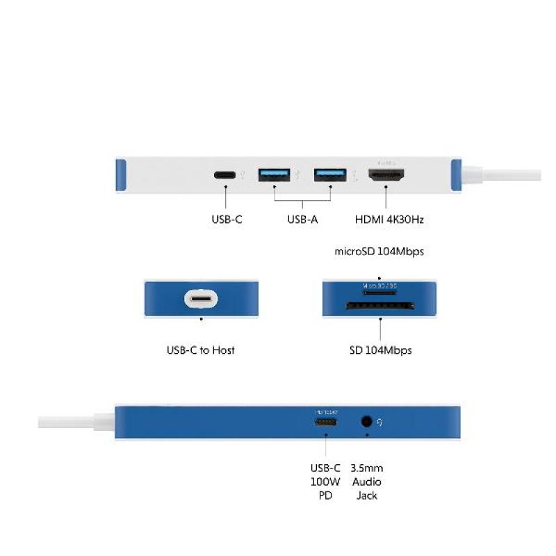 Hub targus usb tipo c 8 en 1