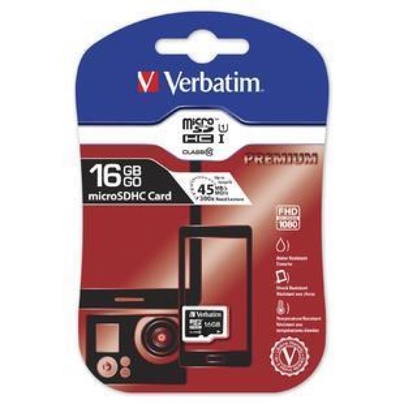 Tarjeta memoria micro sd verbatim 16gb c10