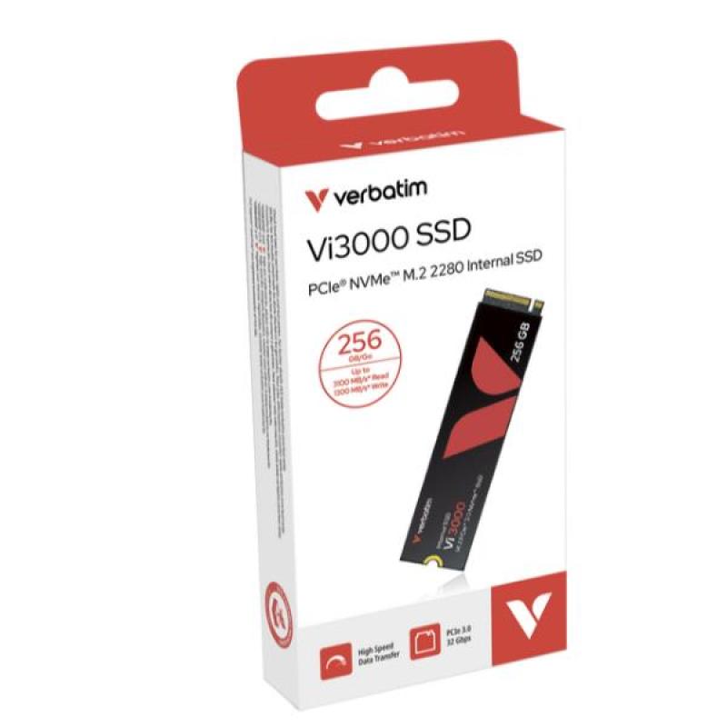 Disco duro interno ssd verbatim vi3000 256gb pcie m.2 pci express 3.0