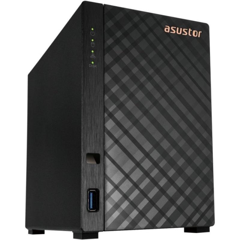 Servidor nas asustor drivestor 2 gen2 as1202t 2 bahias 1gb gigabit ethernet