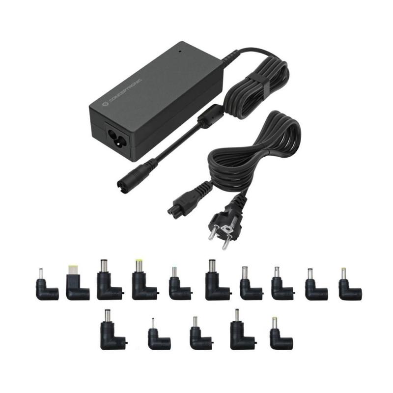 Cargador universal de portatil conceptronic ozul08b15 90w automatico 15v a 20v 15tips 6.0a