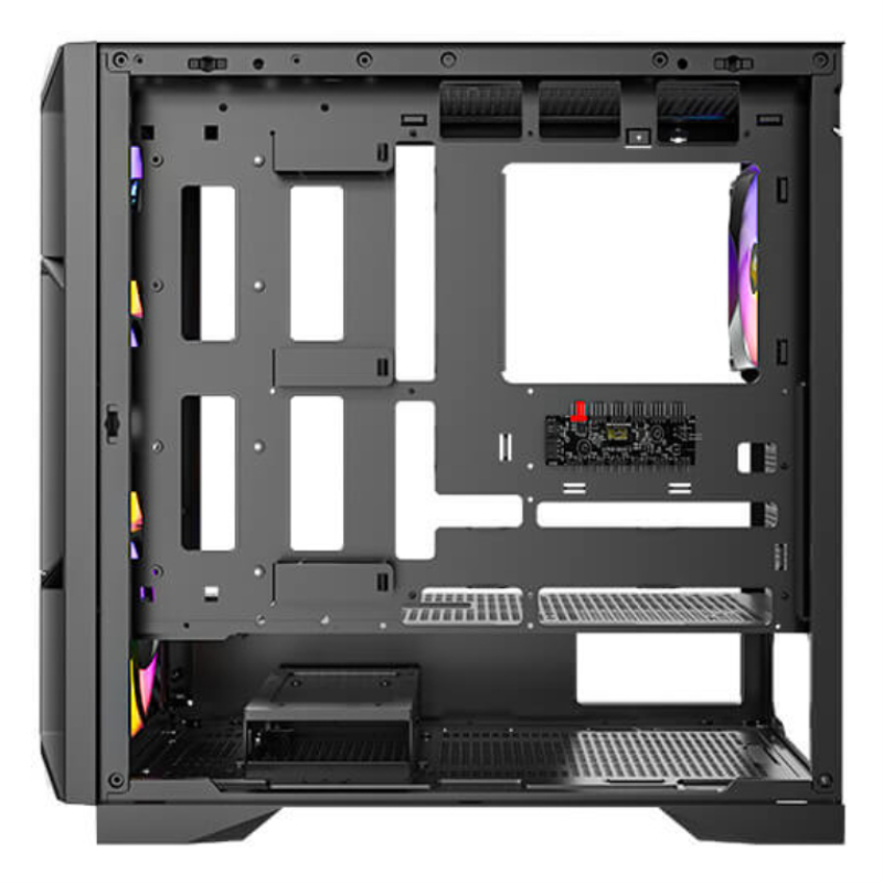 Caja ordenador gaming antec ax - 1000 atx argb cristal templado negra