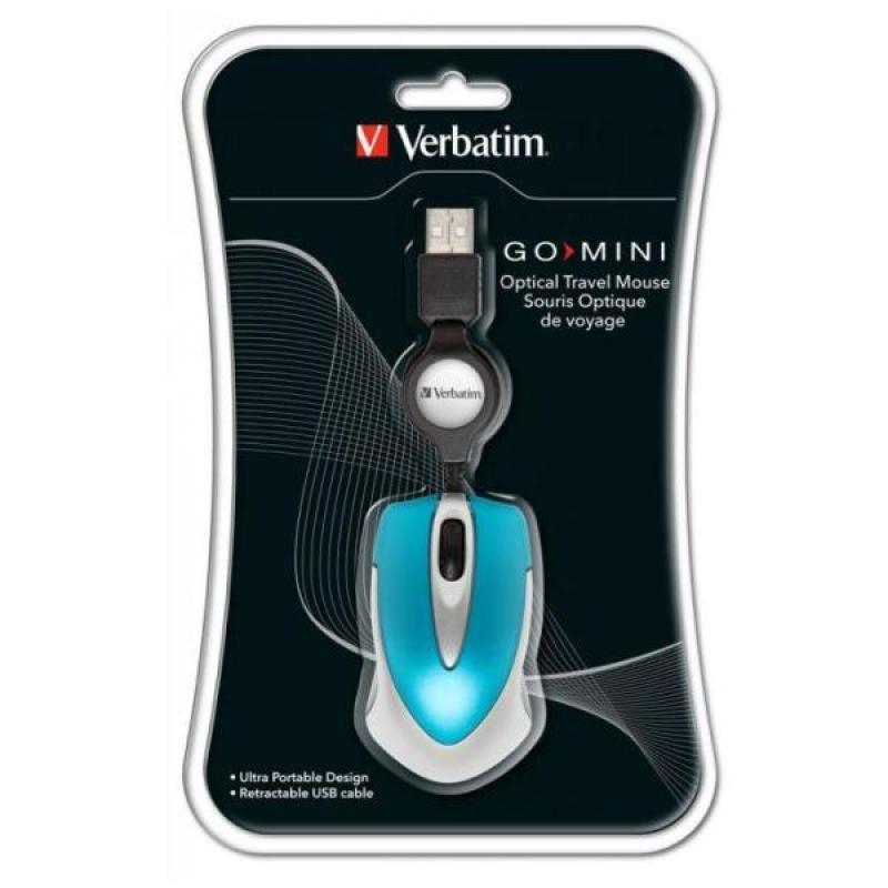 Raton verbatim go mini azul