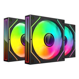 Ventilador caja mars gaming mf3dprokit argb 3x120mm negro + hub rf remote