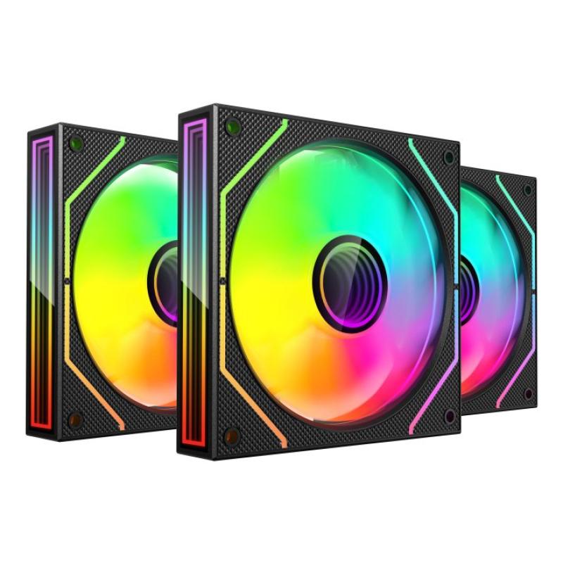 Ventilador caja mars gaming mf3dprokit argb 3x120mm negro + hub rf remote