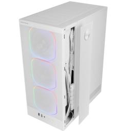 Caja ordenador mars gaming mcnebulaw atx argb cristal templado blanco