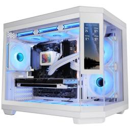 Caja ordenador mars gaming mc3tcorelcdm atx cristal templado blanca