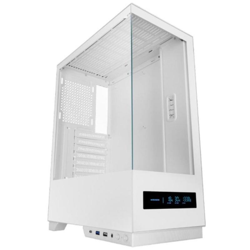 Caja ordenador mars gaming mcpulsarw atx cristal templado blanco
