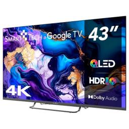 Tv smart tech 43 pulgadas qled 4k uhd 43qg02v2 google tv