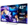 Tv smart tech 43 pulgadas qled 4k uhd 43qg02v2 google tv