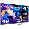 Tv smart tech 43 pulgadas qled 4k uhd 43qg02v2 google tv