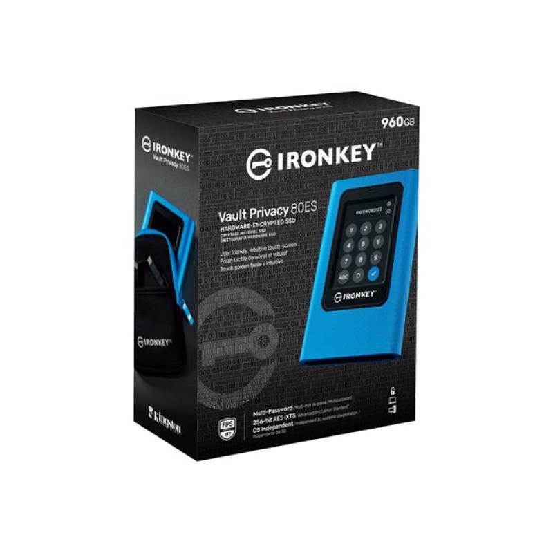 Disco duro externo ssd kingston ironkey vault privacy 80 960gb usb tipo c