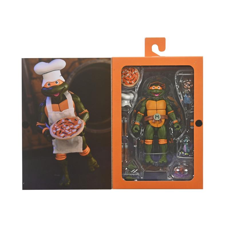 Ultimate michelangelo vhs scale action fig. 18 cm teenage mutant ninja turtles cartoon