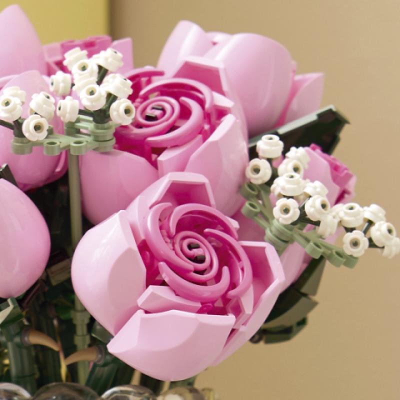 Lego botanicals ramo de rosas rosadas