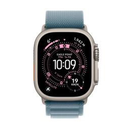 Smartwatch apple watch ultra 3 gps + cellular 49mm natural titanium case blue alpine loop - l