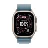 Smartwatch apple watch ultra 3 gps + cellular 49mm natural titanium case blue alpine loop - l