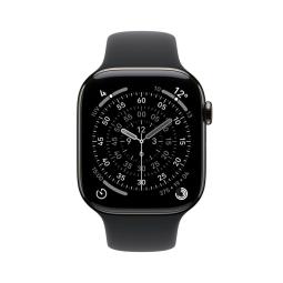 Smartwatch apple watch s11 gps + cellular 42mm slate titanium case black sport band s - m