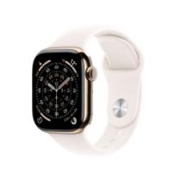 Smartwatch apple watch s11 gps + cellular 42mm gold titanium case light blush sport band m - l