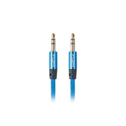 Cable minijack lanberg 3.5mm m - m 3 pin 3m premium azul - Imagen 1