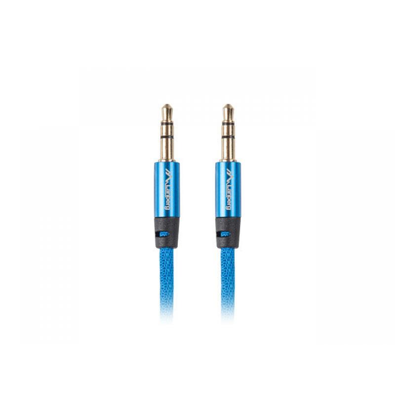 Cable minijack lanberg 3.5mm m - m 3 pin 3m premium azul - Imagen 1