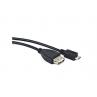 Cable usb lanberg micro m a usb tipo a f 2.0 otg negro 15cm oem - Imagen 1