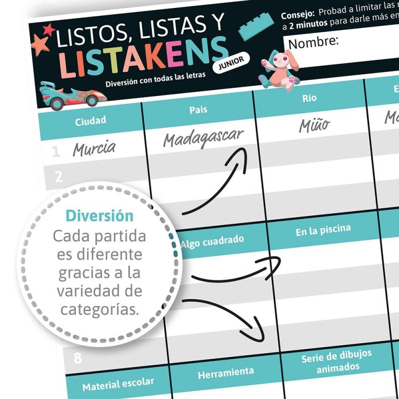 Listos listas y listakens junior