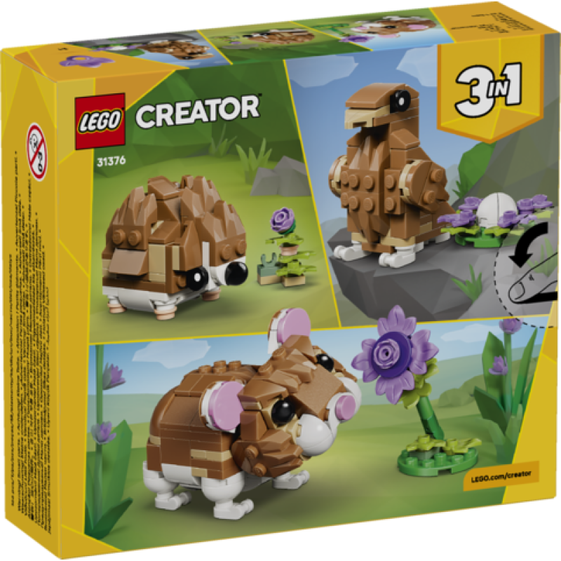 Lego creator 3 animales de juguete en 1 lindo hamster