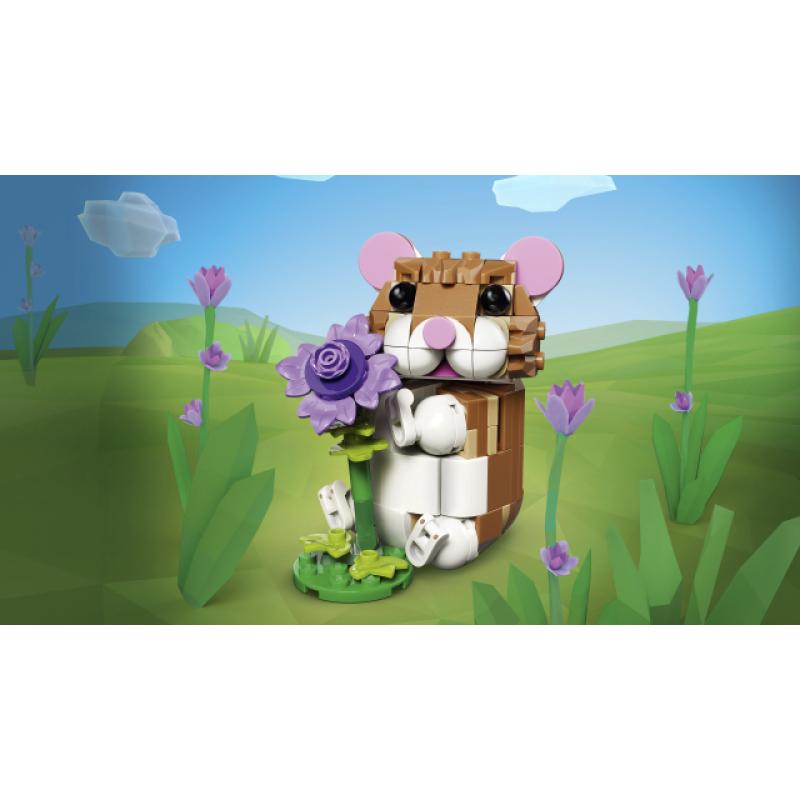 Lego creator 3 animales de juguete en 1 lindo hamster