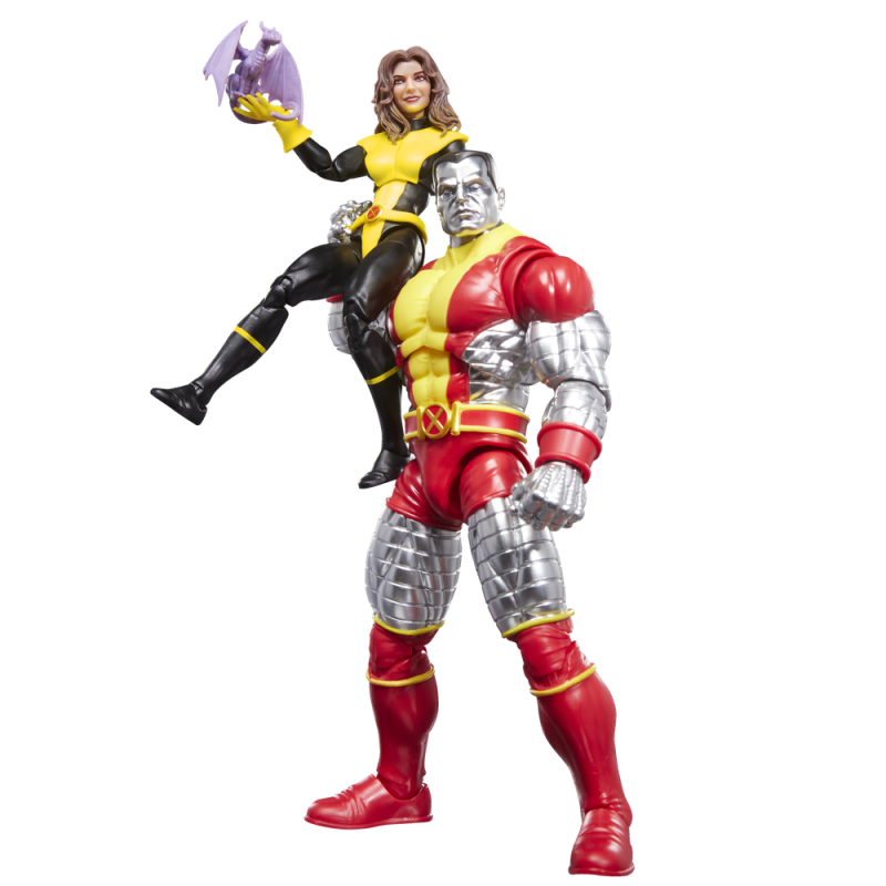 Pack 2 figuras hasbro marvel legends series astonishing x - men kitty pryde & marvels colossus