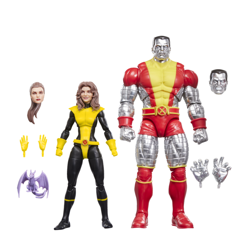 Pack 2 figuras hasbro marvel legends series astonishing x - men kitty pryde & marvels colossus