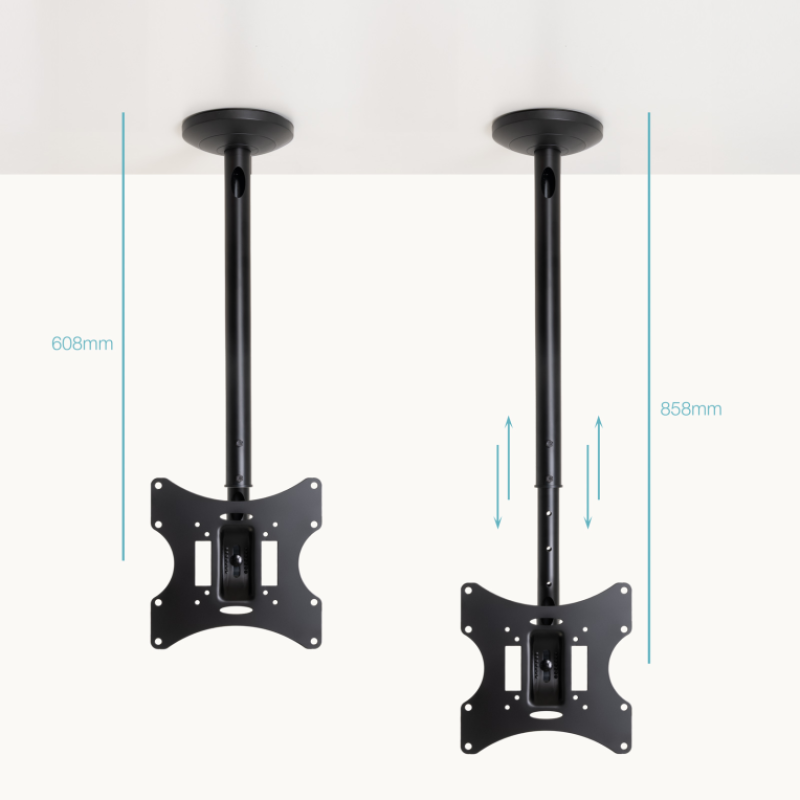 Soporte techo tooq vesa hasta 42 pulgadas 200x200mm max 30kg negro
