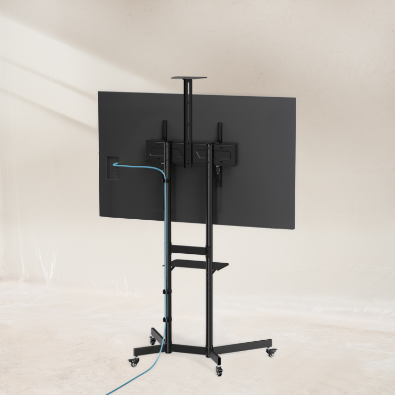 Soporte suelo con ruedas tooq vesa hasta 70 pulgadas 600x400mm max 70kg