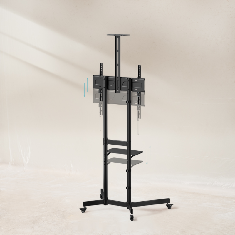 Soporte suelo con ruedas tooq vesa hasta 70 pulgadas 600x400mm max 70kg