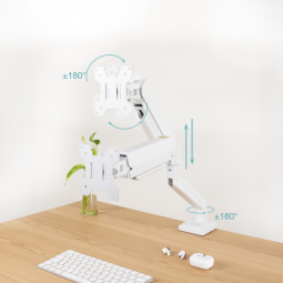 Soporte mesa tooq vesa hasta 34 pulgadas 100x100mm max 10kg blanco