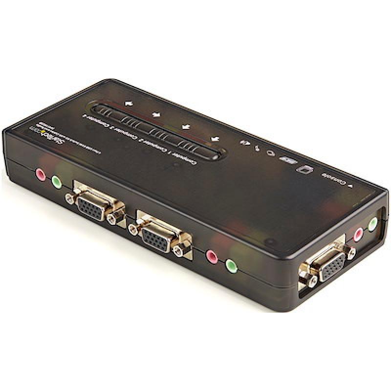 Conmutador kvm startech 4 puertos todo incluido