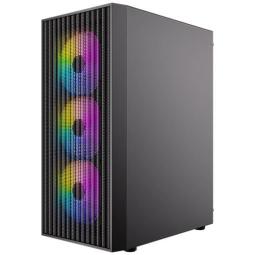 Caja ordenador gaming antec ax27 atx argb cristal templado negra