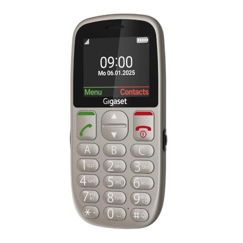 Telefono movil gigaset gl395 gris para mayores