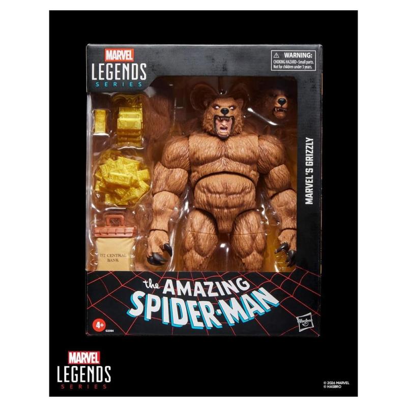 Figura hasbro marvel?s grizzly. marvel legends series. the amazing spider - man