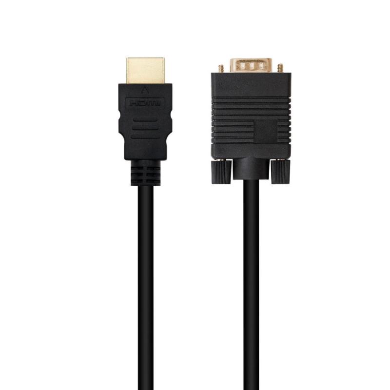 Cable conversor hdmi a vga nanocable 1.8 m - negro