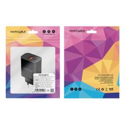 Cargador nanocable usb - c - pd+usb - a - qc 30w negro