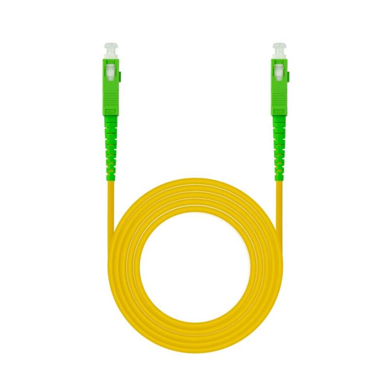 Cable de fibra optica nanocable sc - apc a sc - apc monomodo simplex lszh - amarillo - 3 m