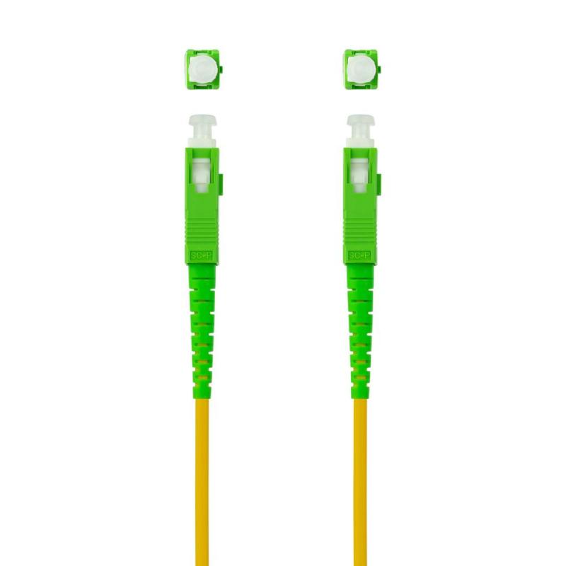 Cable de fibra optica nanocable sc - apc a sc - apc monomodo simplex lszh - amarillo - 3 m