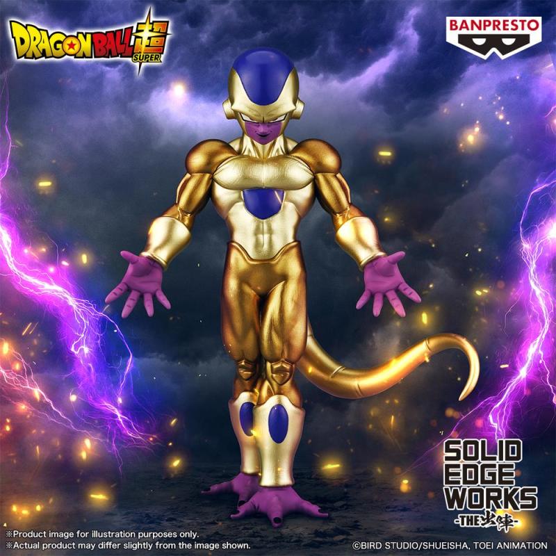 Figura banpresto dragon ball super solid edge works golden frieza
