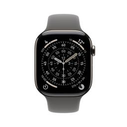 Smartwatch apple watch s11 gps + cellular 46mm natural titanium case stone grey sport band m - l