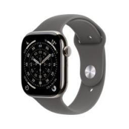 Smartwatch apple watch s11 gps + cellular 46mm natural titanium case stone grey sport band m - l